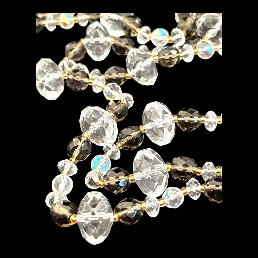 Vintage 1990s Joan Rivers Beaded Necklace Czech Glass Accent Gold Tone - 11A